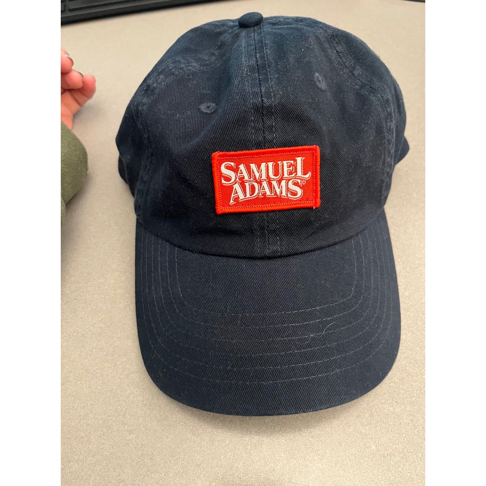 Samuel Adam's navy blue ball capโ with patch adjustable cotton
